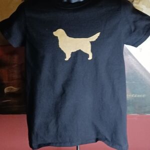 Retriever Silhouette on Navy T-Shirt |